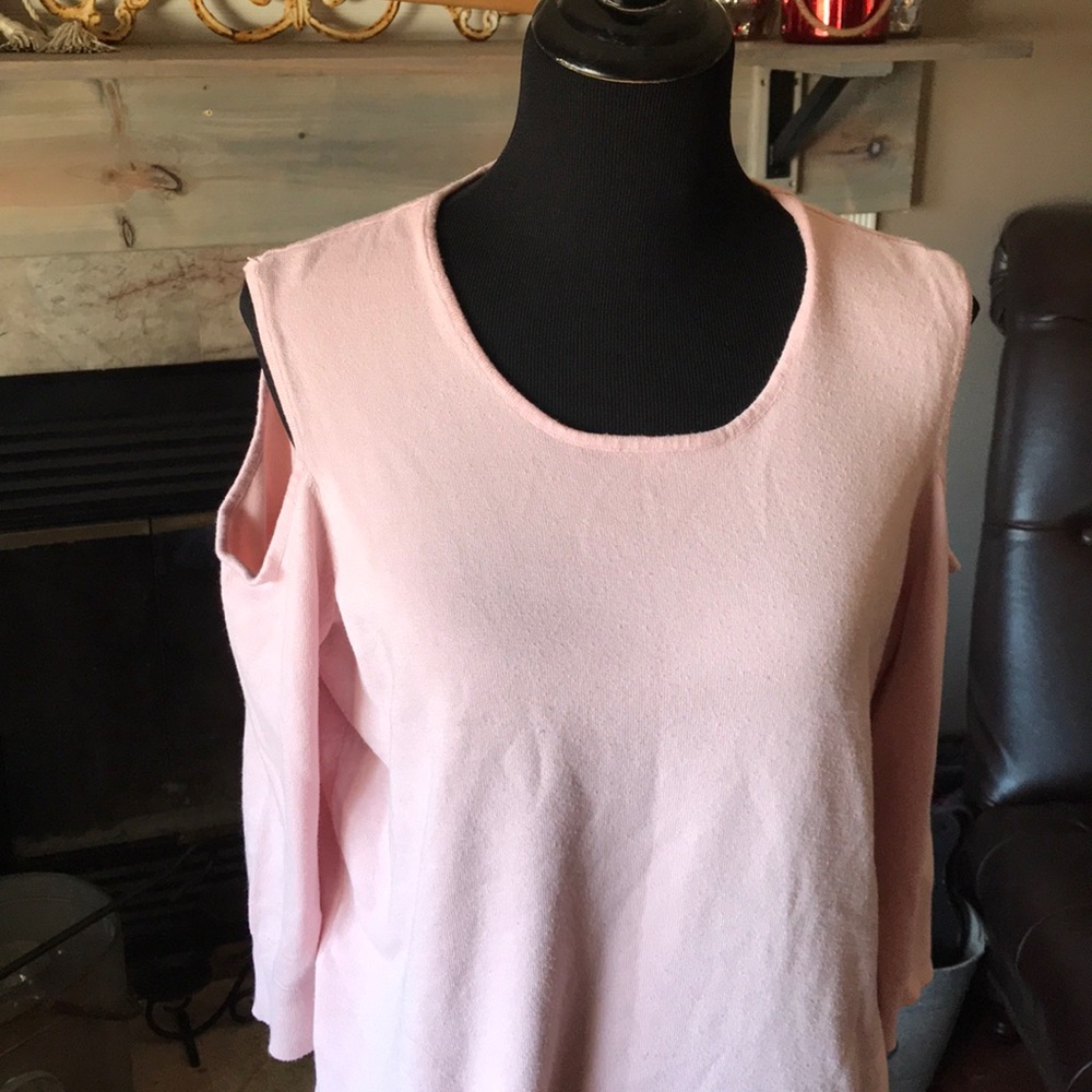 Open shoulder sweater